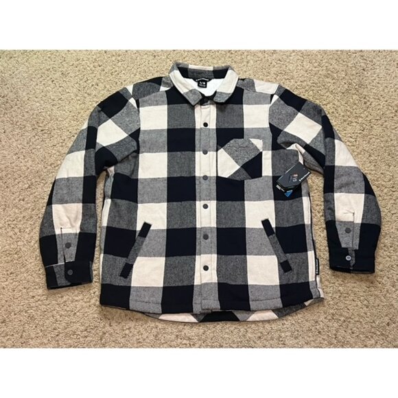 Black Diamond Men Project Lined Buffalo Plaid Button Shirt Jacket Size Large New - Picture 1 of 8